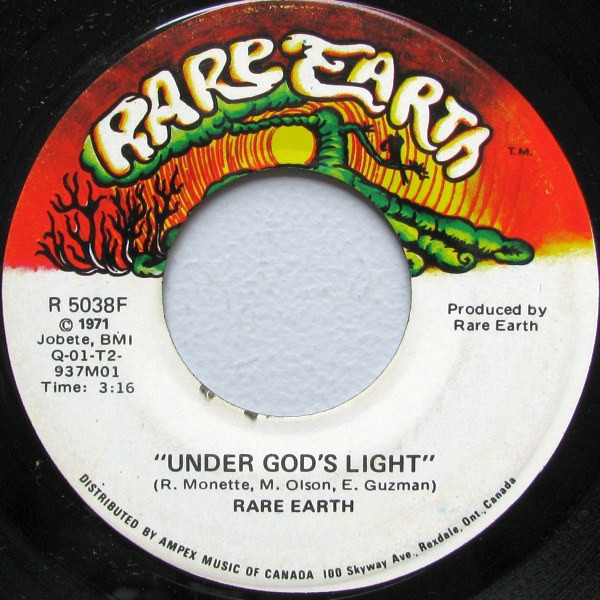 Rare Earth - Hey Big Brother / Under God's Light (7") [Vinyl] | Rare Earth (R 5038F) - 2