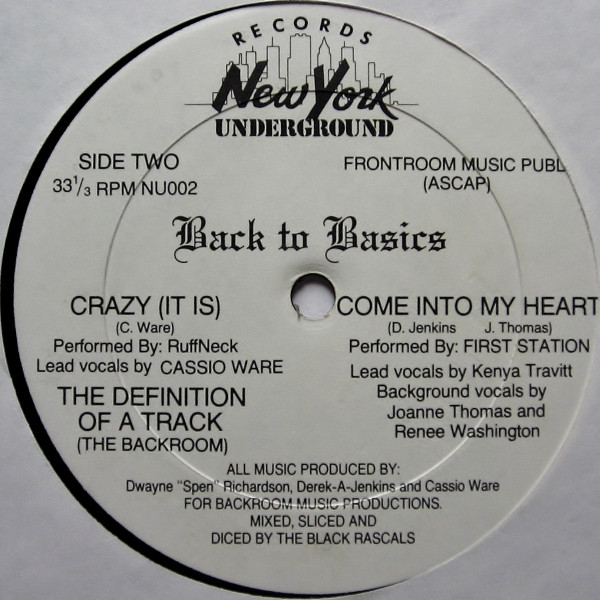 Various - Back To Basics | New York Underground Records (NU002) - 2