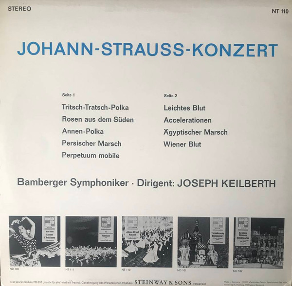 Bamberger Symphoniker , Joseph Keilberth - Johann Strauss Konzert | Telefunken (NT 110) - 2