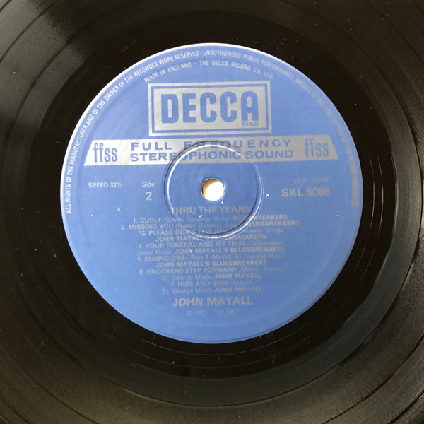 John Mayall - Thru The Years | Decca (SKL 5086) - 4