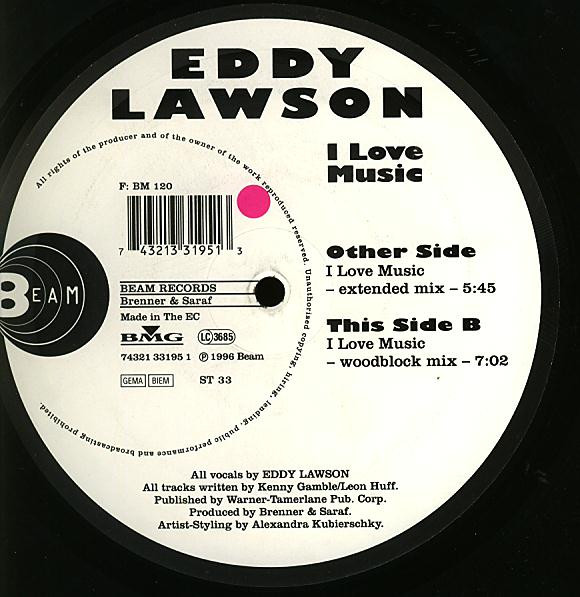 Eddy Lawson - I Love Music | Beam Records (74321 33195 1)