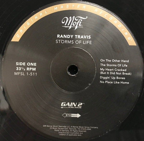 Randy Travis - Storms Of Life | Mobile Fidelity Sound Lab (MFSL 1-511) - 4