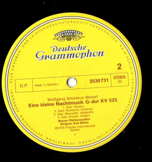 Camille Saint-Saëns / Wolfgang Amadeus Mozart / Alfons & Aloys Kontarsky , Wiener Philharmoniker , Karl Böhm - Carnaval Des Animaux / Eine Kleine Nachtmusik | Deutsche Grammophon (2530 731) - 4