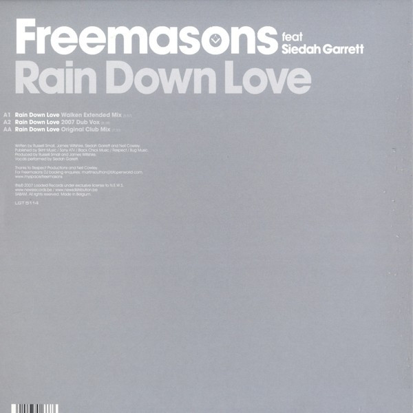 Freemasons Feat. Siedah Garrett - Rain Down Love | Legato Records (LGT 5114) - 2 Freemasons Feat. Siedah Garrett - Rain Down Love | Legato Records (LGT 5114) - 2