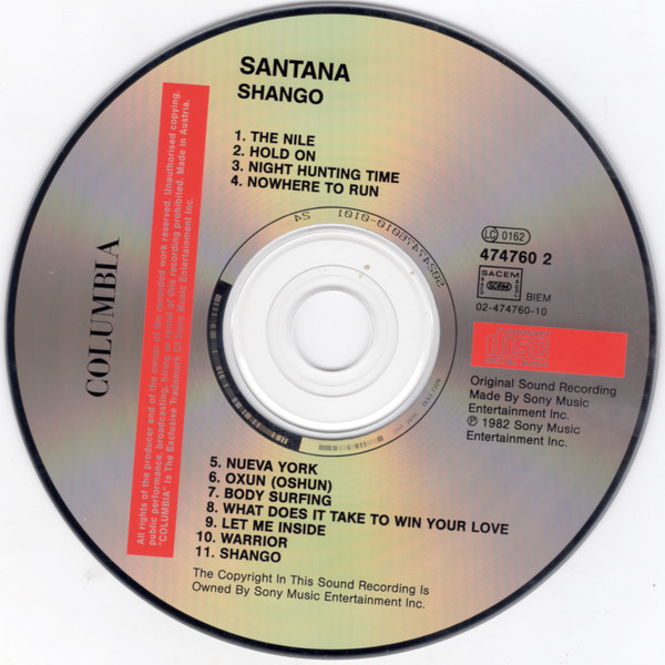 Santana - Shangó | Columbia (474760 2) - 3