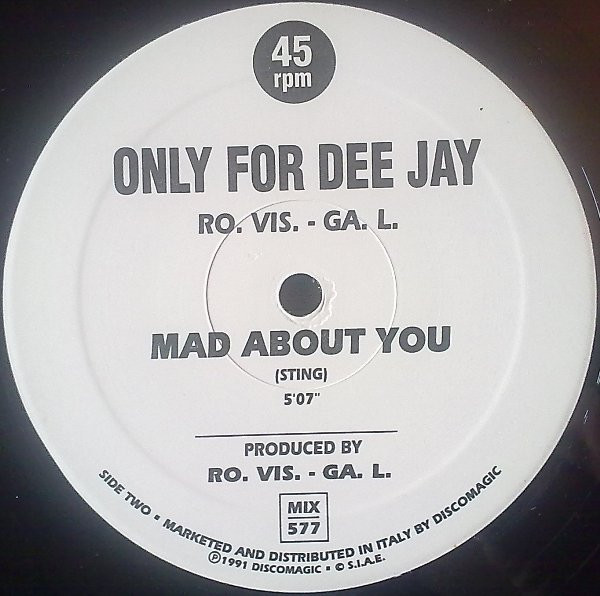 Ro. Vis. - Ga. L. - Muoio Per Te / Mad About You | Discomagic Records (MIX 577) - 2