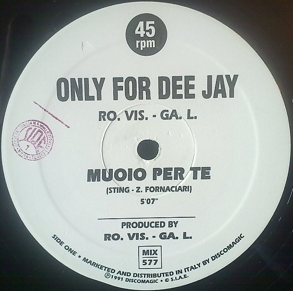 Ro. Vis. - Ga. L. - Muoio Per Te / Mad About You | Discomagic Records (MIX 577) - main