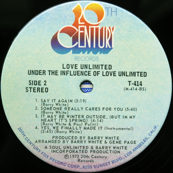 Love Unlimited - Under The Influence Of Love Unlimited | 20th Century Records (T-414) - 4 Love Unlimited - Under The Influence Of Love Unlimited | 20th Century Records (T-414) - 4