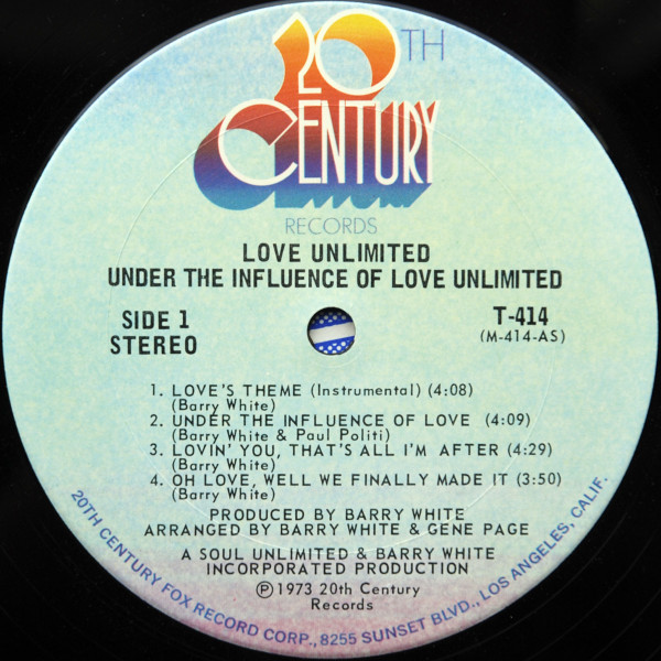 Love Unlimited - Under The Influence Of Love Unlimited | 20th Century Records (T-414) - 3 Love Unlimited - Under The Influence Of Love Unlimited | 20th Century Records (T-414) - 3