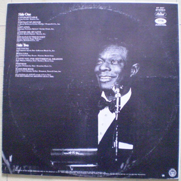 Nat King Cole - Unforgettable | Capitol Records (ST-357) - 2 Nat King Cole - Unforgettable | Capitol Records (ST-357) - 2