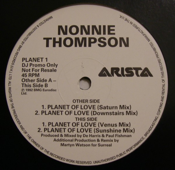 Nonnie Thompson - Planet Of Love | Arista (PLANET 1)