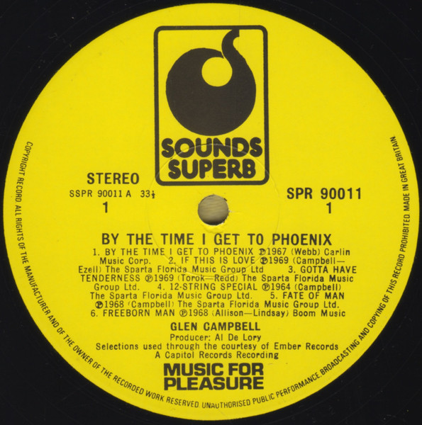 Glen Campbell - By The Time I Get To Phoenix | Sounds Superb (SPR 90011) - 3