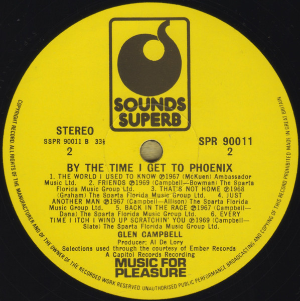 Glen Campbell - By The Time I Get To Phoenix | Sounds Superb (SPR 90011) - 4