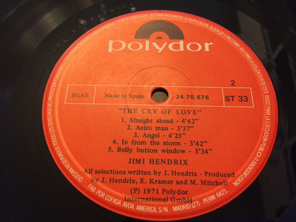 Jimi Hendrix - The Cry Of Love | Polydor (24 75 676) - 4