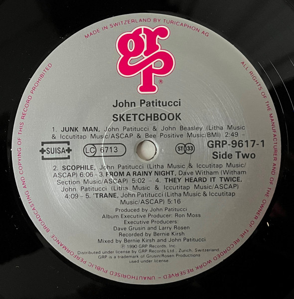 John Patitucci - Sketchbook | GRP (GRP-9617-1) - 4