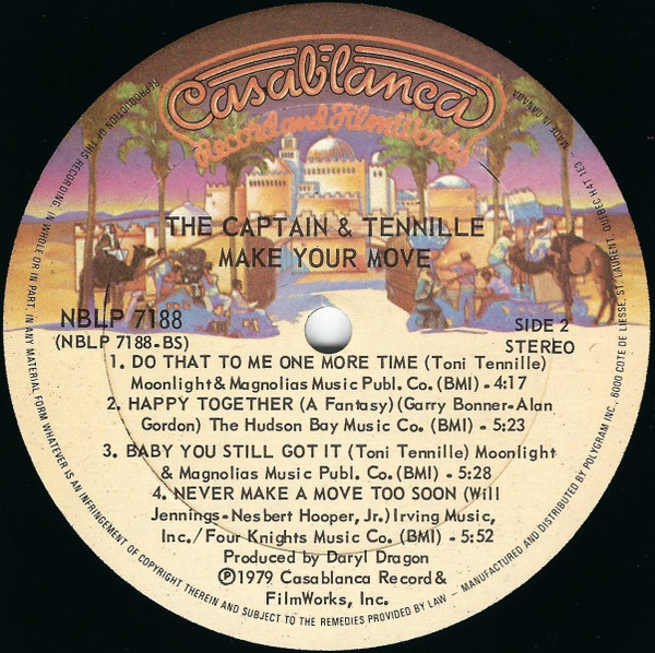 Captain And Tennille - Make Your Move | Casablanca (NBLP 7188) - 4
