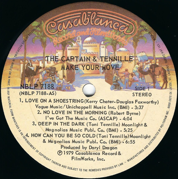 Captain And Tennille - Make Your Move | Casablanca (NBLP 7188) - 3