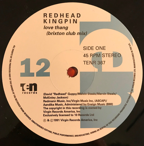 Redhead Kingpin And The FBI - Love Thang (Remix) | Ten Records Ltd. (TENR 367) - 3 Redhead Kingpin And The FBI - Love Thang (Remix) | Ten Records Ltd. (TENR 367) - 3