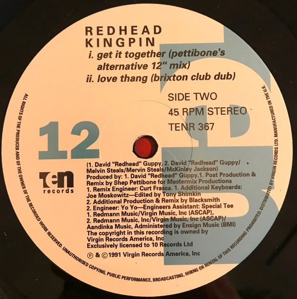 Redhead Kingpin And The FBI - Love Thang (Remix) | Ten Records Ltd. (TENR 367) - 4 Redhead Kingpin And The FBI - Love Thang (Remix) | Ten Records Ltd. (TENR 367) - 4