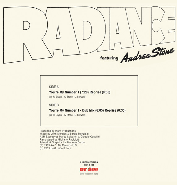 Radiänce Featuring Andrea Stone - You're My Number 1 | Best Record Italy (BST-X049) - 3 Radiänce Featuring Andrea Stone - You're My Number 1 | Best Record Italy (BST-X049) - 3