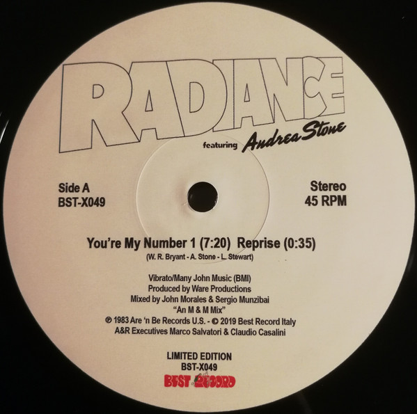 Radiänce Featuring Andrea Stone - You're My Number 1 | Best Record Italy (BST-X049) - 2 Radiänce Featuring Andrea Stone - You're My Number 1 | Best Record Italy (BST-X049) - 2