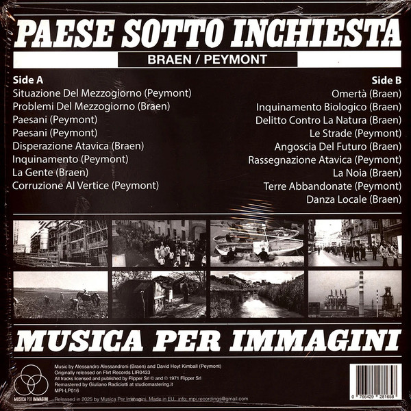 Braen , Peymont - Paese Sotto Inchiesta | Musica Per Immagini (MPI-LP016) - 2