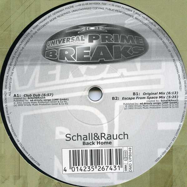 Schall & Rauch - Back Home | Universal Prime Breaks (DMD UPB049) - main Schall & Rauch - Back Home | Universal Prime Breaks (DMD UPB049) - main