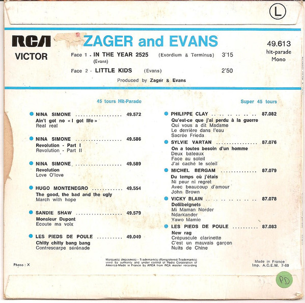 Zager & Evans - In The Year 2525 | RCA Victor (49.613) - 2