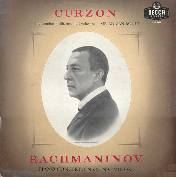 Sergei Vasilyevich Rachmaninoff , Clifford Curzon , London Philharmonic Orchestra Conducted By Sir Adrian Boult - Piano Concerto No.2 In C Minor | Decca (LXT 5178)