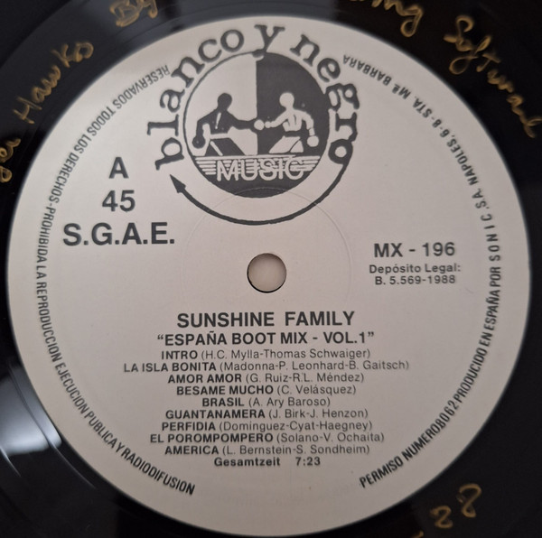 Sunshine Family - España Boot Mix Vol. 1 | Blanco Y Negro (MX - 196) - 3 Sunshine Family - España Boot Mix Vol. 1 | Blanco Y Negro (MX - 196) - 3
