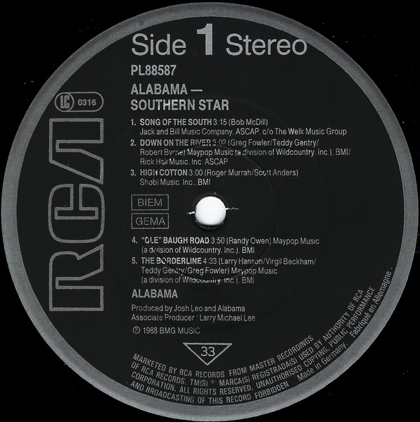 Alabama - Southern Star | RCA (PL88587) - 3
