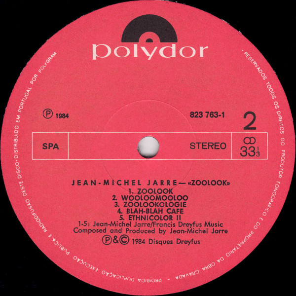 Jean-Michel Jarre - Zoolook | Polydor (823 763-1) - 4