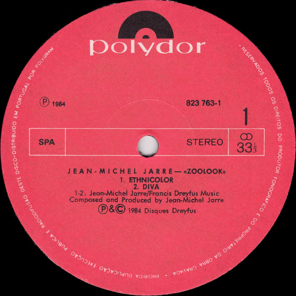 Jean-Michel Jarre - Zoolook | Polydor (823 763-1) - 3