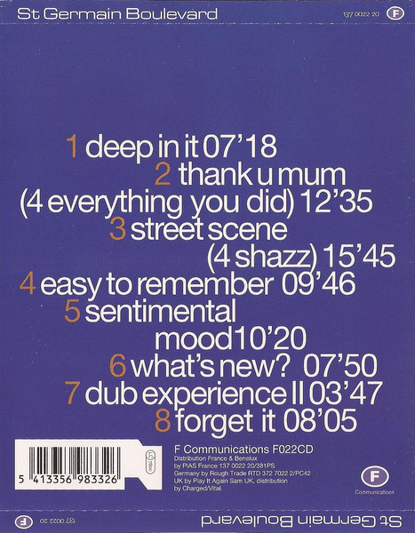 St Germain - Boulevard (The Complete Series) | F Communications (F022CD) - 2