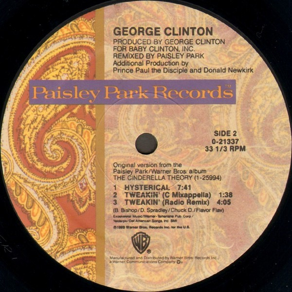 George Clinton - Tweakin' | Paisley Park (0-21337) - 2 George Clinton - Tweakin' | Paisley Park (0-21337) - 2
