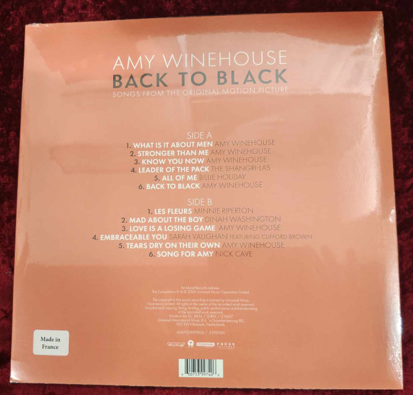 Amy Winehouse / Various - Back To Black (Songs From The Original Motion Picture) | Universal Music Recordings (600753997406) - 2