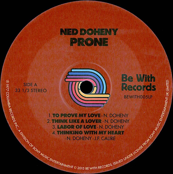 Ned Doheny - Prone | Be With Records (BEWITH005LP) - 3 Ned Doheny - Prone | Be With Records (BEWITH005LP) - 3