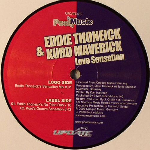 Eddie Thoneick & Kurd Maverick - Love Sensation | Update Records (UPDATE 010) - main Eddie Thoneick & Kurd Maverick - Love Sensation | Update Records (UPDATE 010) - main
