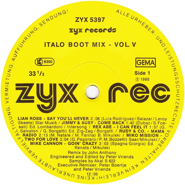 Various - Italo Boot Mix Vol. 5 | ZYX Records (ZYX 5397) - 3