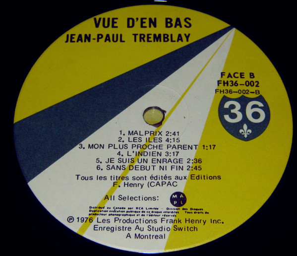 Jean Paul Tremblay - Vue D'en Bas | 36 (FH 36 006) - 4