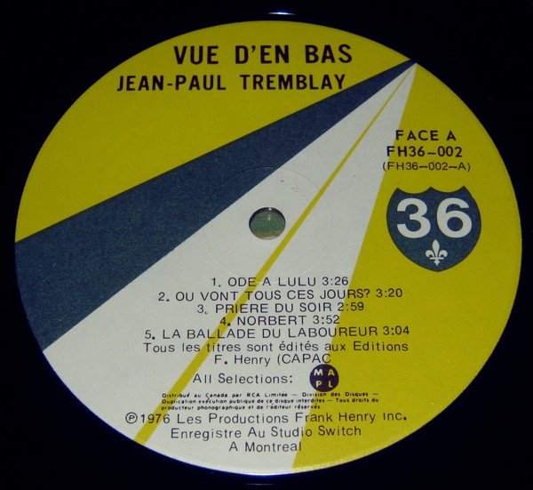 Jean Paul Tremblay - Vue D'en Bas | 36 (FH 36 006) - 3