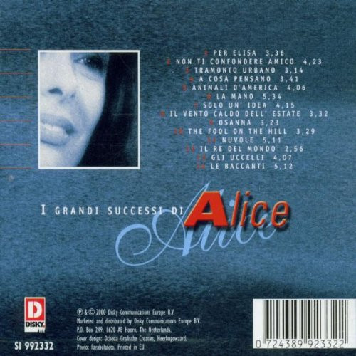 Alice - I Grandi Successi Di Alice | Disky (SI 992332) - 2