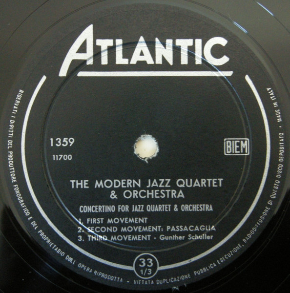 The Modern Jazz Quartet - The Modern Jazz Quartet & Orchestra | Atlantic (1359) - 4 The Modern Jazz Quartet - The Modern Jazz Quartet & Orchestra | Atlantic (1359) - 4