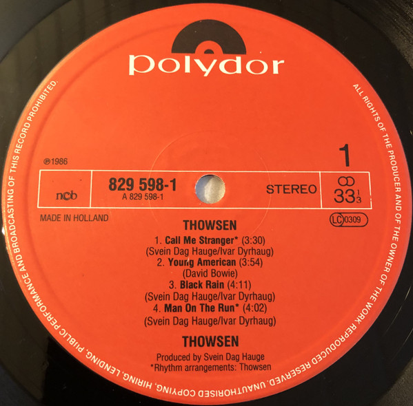 Pål Thowsen - Call Me Stranger | Polydor (829 598-1) - 3