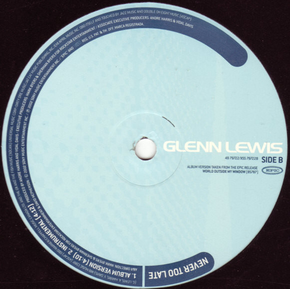 Glenn Lewis - It's Not Fair | Epic (49 79722) - 4 Glenn Lewis - It's Not Fair | Epic (49 79722) - 4