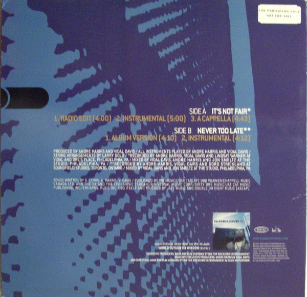 Glenn Lewis - It's Not Fair | Epic (49 79722) - 2 Glenn Lewis - It's Not Fair | Epic (49 79722) - 2