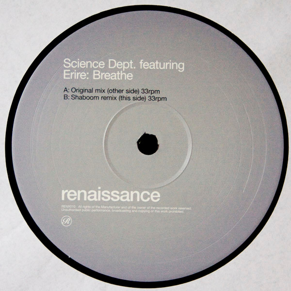 Science Department Featuring Erire - Breathe | Renaissance (RENX010/RENR010) - 4