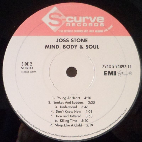 Joss Stone - Mind Body & Soul | S-Curve Records (7243 5 94897 1 1) - 4