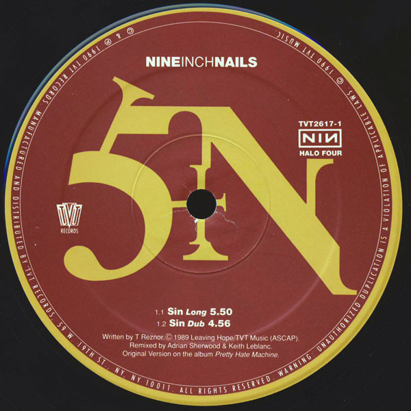 Nine Inch Nails - Sin | TVT Records (TVT2617-1) - 3