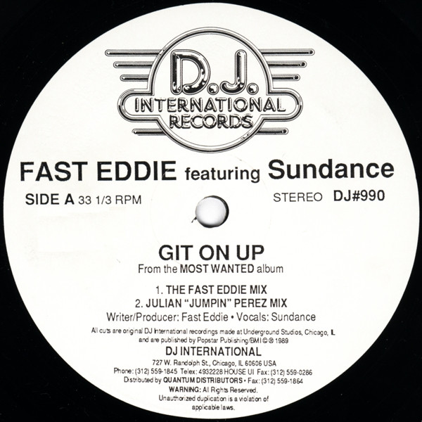 "Fast" Eddie Smith Featuring Sundance - Git On Up | D.J. International Records (DJ#990) - main "Fast" Eddie Smith Featuring Sundance - Git On Up | D.J. International Records (DJ#990) - main